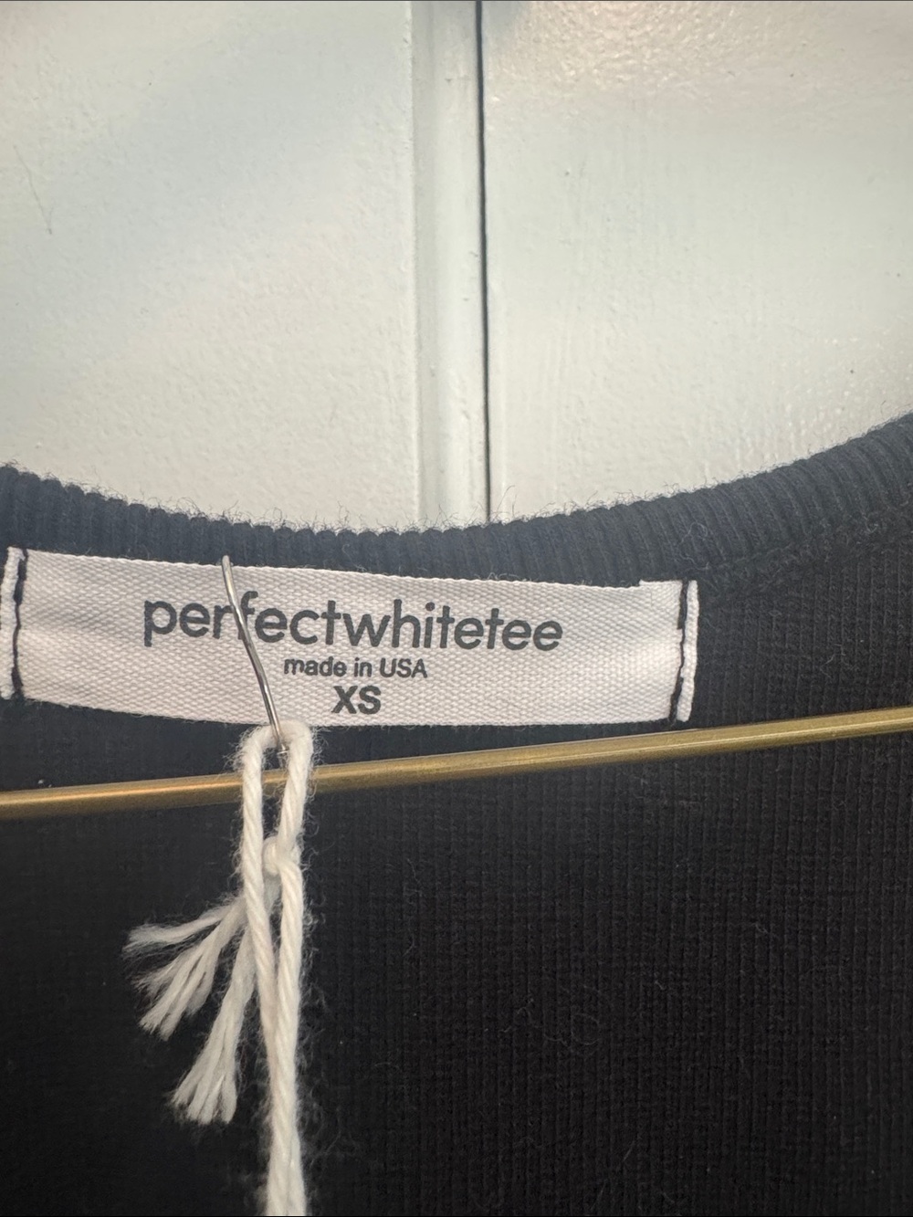 perfectwhitetee Black Ribbed V-Neck Tank Top - Picture 2 of 4